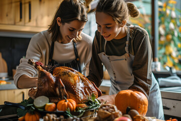Family celebrating Thanksgiving. family gathering together. Celebrating Christmas.