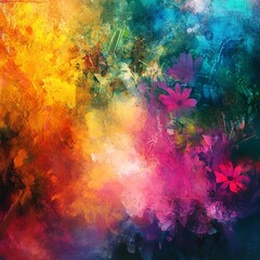 Fototapeta premium Mysterious forest illuminated by magical glowing lights, creating an enchanting and mystical atmosphere of nature's tranquility.