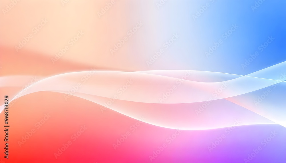 Poster abstract colorful background with smooth curved lines and gradient swirling, iridescent liquid with 