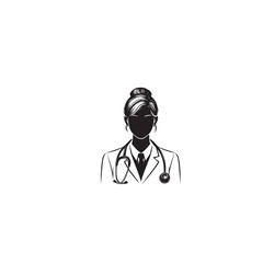 Fototapeta premium Doctor silhouette. Male and Female doctor vector design. Doctor logo, icon.