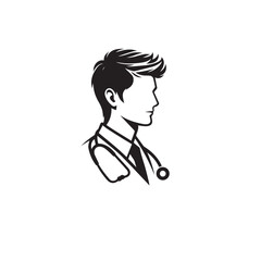 Fototapeta premium Doctor silhouette. Male and Female doctor vector design. Doctor logo, icon.