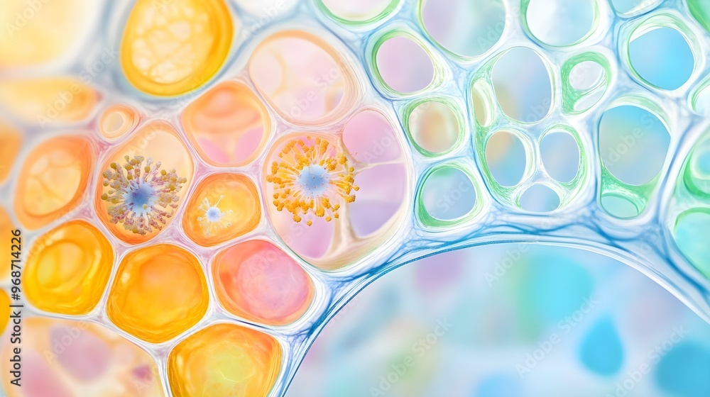 Poster abstract colorful cell structure background