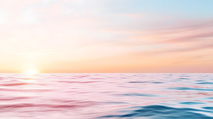 Obraz premium A sunset casting pink light over a serene ocean symbolic