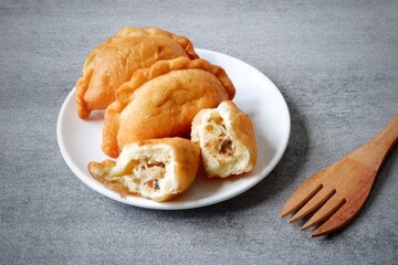 Panada is traditional snack filled with fish, vegetables and thin rice noodle