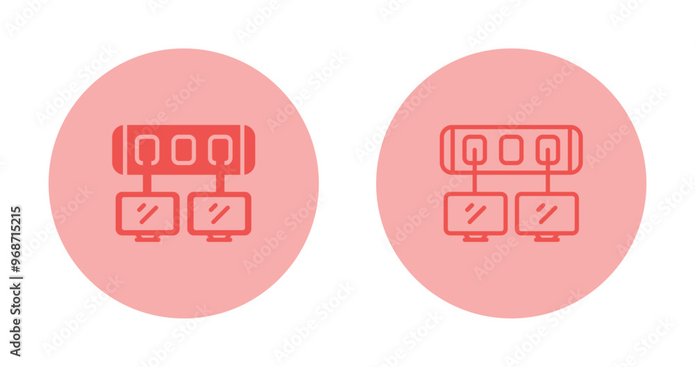 Poster network switch vector icon