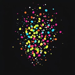 an AI Image Generator, colored powder exploding in a cloud of whims