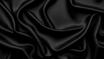 Fototapeta premium Abstract background luxury black cloth or liquid wave deep black background and subtle shadows.