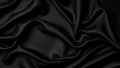 Fototapeta premium Abstract background luxury black cloth or liquid wave deep black background and subtle shadows.