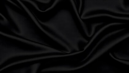 Obraz premium Abstract background luxury black cloth or liquid wave deep black background and subtle shadows.