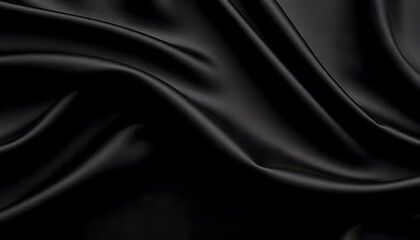 Fototapeta premium Abstract background luxury black cloth or liquid wave deep black background and subtle shadows.