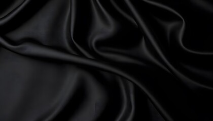 Fototapeta premium Abstract background luxury black cloth or liquid wave deep black background and subtle shadows.