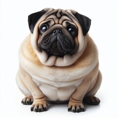 Obraz premium pug puppy with a cup