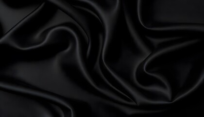 Obraz premium Abstract background luxury cloth or liquid wave deep black background and subtle shadows.