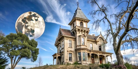 Obraz premium Haunted House on a Hill