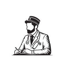 Doctor silhouette. Male and Female doctor vector design. Doctor logo, icon.