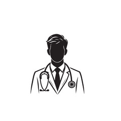 Fototapeta premium Doctor silhouette. Male and Female doctor vector design. Doctor logo, icon.