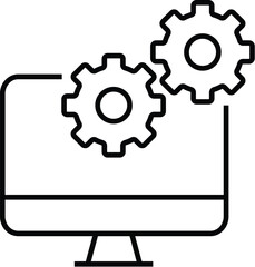 Computer Simulation Icon