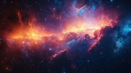 Fototapeta premium A captivating view of the cosmos, featuring an intricate cloud of nebula,