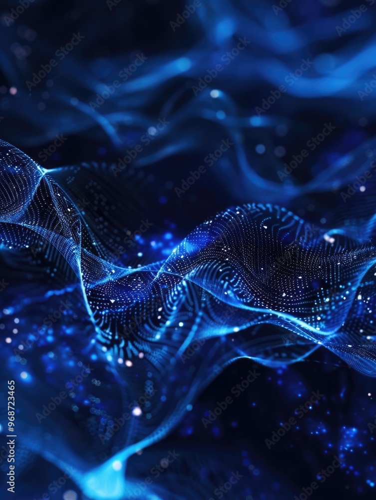 Poster a digital rendering of a double helix intertwined with the cosmos, symbolizing biotechnology and spa
