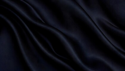 Fototapeta premium Abstract background luxury cloth or liquid wave. Smooth, flowing black satin fabric with soft folds and highlights