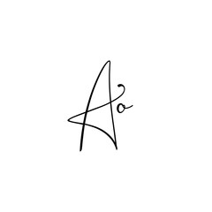 A hand-drawn signature logo design template	