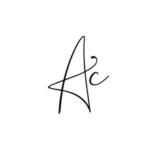 A hand-drawn signature logo design template	