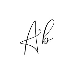 A hand-drawn signature logo design template	