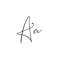 A hand-drawn signature logo design template	