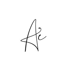 A hand-drawn signature logo design template	