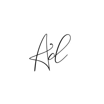 A hand-drawn signature logo design template	