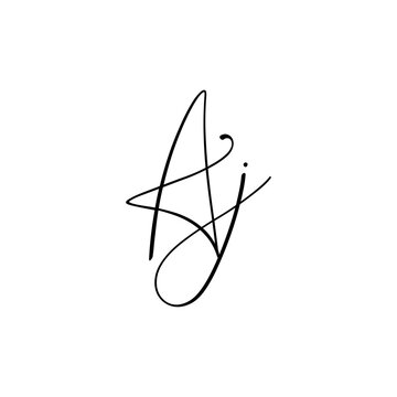 A hand-drawn signature logo design template	