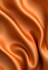 Obraz premium Abstract background luxury cloth or liquid wave smooth, flowing orange silk fabric with soft folds and highlights.