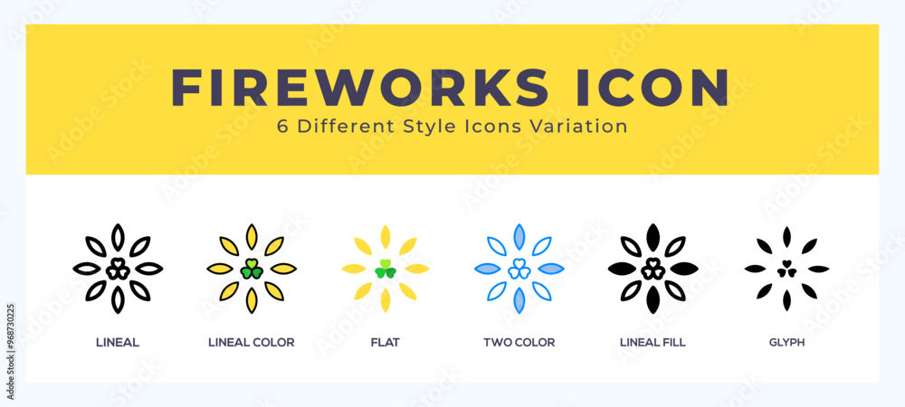 Poster Fireworks icon vector for web. and mobile app