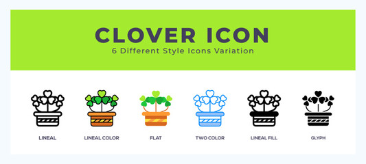 Clover symbol. vector icon symbol. logo illustration. vector graphics