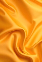 Abstract background luxury cloth or liquid wave smooth, flowing orange silk fabric with soft folds and highlights.