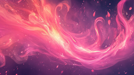 Fototapeta premium Magical Pink and Purple Swirling Cosmic Art
