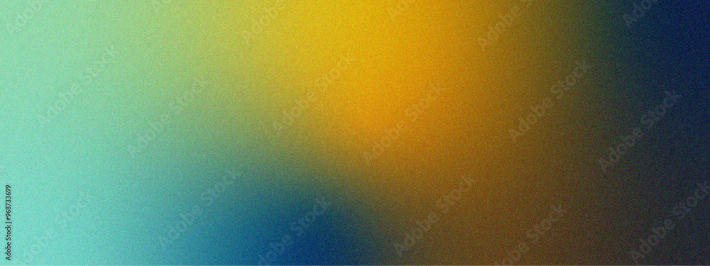 Poster Rainbow color Gradient background. Smooth Blend Rainbow Glow with retro gradient grain texture. Noisy color gradient background with purple blue red white orange
