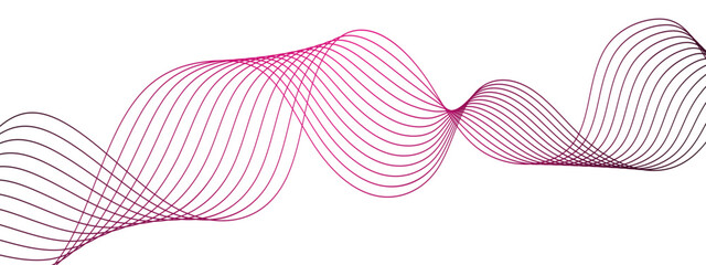 Abstract colorful modern stream wave and curve lines in transparent background. Frequency sound wave lines and technology curve lines. Design for brochure, flyer, banner, template, business wave lines