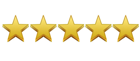 High-Quality Five Star Graphic for Ratings and Reviews