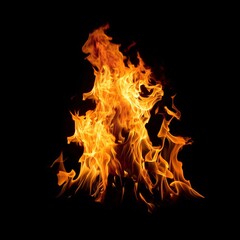 Fototapeta premium fire flames isolated black background