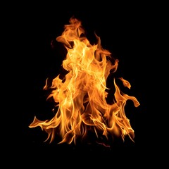 Fototapeta premium fire flames isolated black background