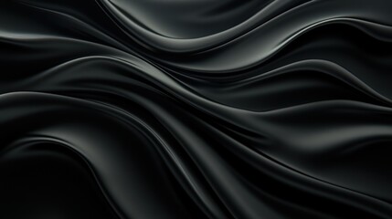 Abstract Black Fabric Waves