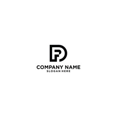 Obraz premium FD logo design vector template