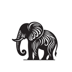Obraz premium Elephant silhouette. Elephant vector design isolated on white background.