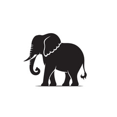 Obraz premium Elephant silhouette. Elephant vector design isolated on white background.