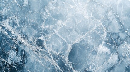 Obraz premium Cool blue marble background with silver veins and subtle white accents, evoking a sense of calm. No people. No logo.