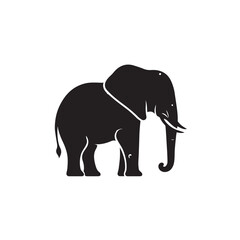 Obraz premium Elephant silhouette. Elephant vector design isolated on white background.