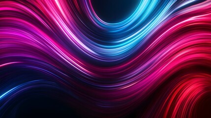 Fototapeta premium Futuristic swirl with neon hues, dynamic flow, symmetrical design, holographic effect, ultra-high resolution