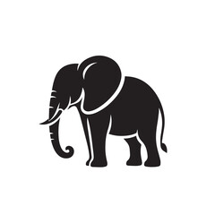 Obraz premium Elephant silhouette. Elephant vector design isolated on white background.