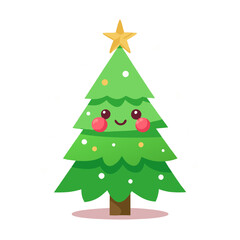 Cute Christmas Tree Illustration 